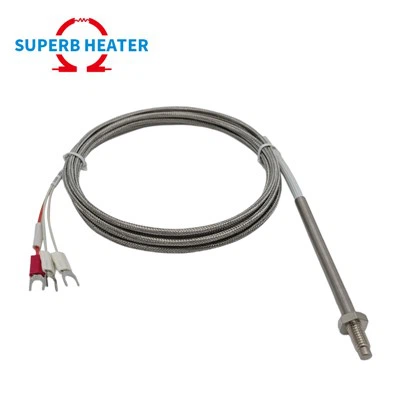 M6 Screw Thread E K J Type Thermocouple Pt100 Temperature Sensor Transmitter